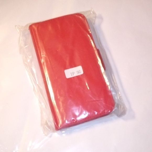 Magnetic IP 5G Wallet Phone Case - Red - Picture 1 of 7